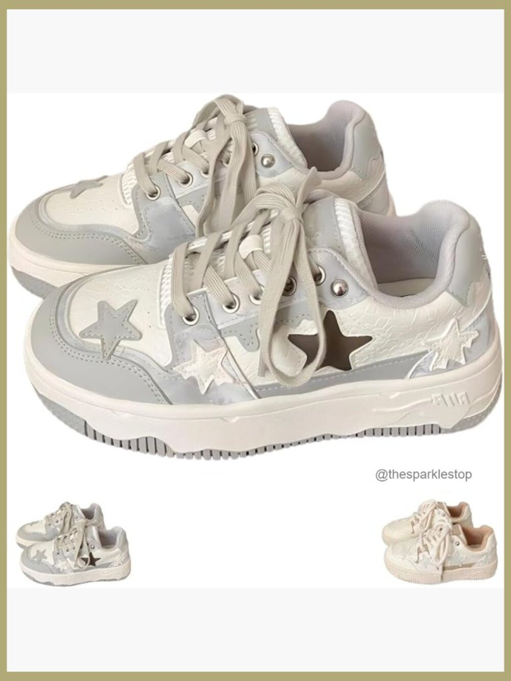 Chunky Platform Y2K Star Sneakers Walking Shoes Cute Athletic Support